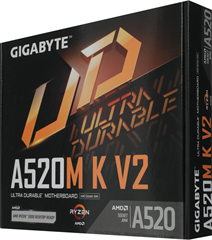 Материнская плата Gigabyte A520M K V2 Soc-AM4 AMD A520 2xDDR4 mATX AC`97 8ch(7.1) GbLAN RAID+VGA+HDM A520M K V2