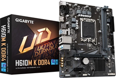 Материнская плата Gigabyte H610M K DDR4 Soc-1700 Intel H610 2xDDR4 mATX AC`97 8ch(7.1) GbLAN+HDMI H610M K DDR4