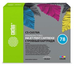 Картридж струйный Cactus CS-C6578A №78 многоцветный (39мл) для HP DJ 916c/920/920c/920cvr/920cw/920c CS-C6578A