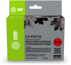 Картридж струйный Cactus CS-PG510 PG-510 черный (15мл) для Canon Pixma MP240/MP250/MP260/MP270/MP480 CS-PG510