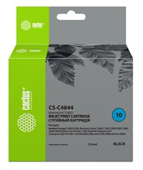 Картридж струйный Cactus CS-C4844 №10 черный (72мл) для HP BIJ 1000/1100/1200/2200/2300/2600/2800 с  CS-C4844