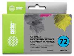 Картридж струйный Cactus CS-C9373 №72 фото желтый (130мл) для HP DJ T610/T620/T770/T1100/T1100/T1120 CS-C9373