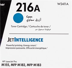 Картридж лазерный HP 216A W2411A голубой бар.в компл. (850стр.) для HP MFP M182/ M183 W2411A