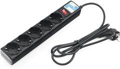 Сетевой фильтр Powercube SPG5-C5 5м (5 розеток) черный (коробка) SPG5-C5