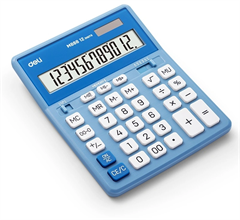 Калькулятор настольный Deli EM888A-BL голубой/белый 12-разр. EM888A-BL