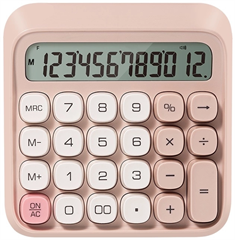 Калькулятор настольный Deli EM36 PINK розовый 12-разр. EM36 PINK