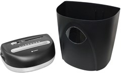 Шредер Heleos УП23-4 черный/серебристый (секр.P-4) фрагменты 13лист. 23лтр. скрепки скобы пл.карты C УП23-4