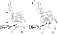 Кресло руководителя Бюрократ CH-883 слоновая кость экокожа крестов. металл хром CH-883/IVORY