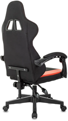 Кресло игровое Zombie Rudger черный/красный ткань/эко.кожа с подголов. крестов. пластик ZOMBIE RUDGER RED