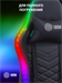 Кресло игровое Cactus CS-CHR-0099BL с RGB подсветкой черный экокожа с подголов. крестов. сталь CS-CHR-0099BL