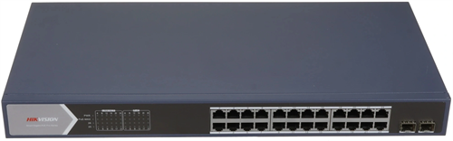Коммутатор Hikvision DS-3E1526P-SI 24x1Гбит/с 2SFP 24PoE+ 370W управляемый DS-3E1526P-SI