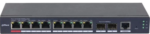 Коммутатор Dahua DH-S4210-8GT-110 (L2) 10x1Гбит/с 2SFP 8PoE 110W управляемый DH-S4210-8GT-110