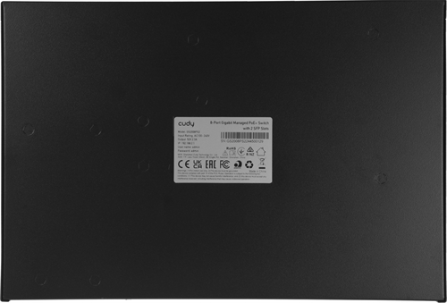 Коммутатор Cudy GS2008PS2 (L2) 8x1Гбит/с 2SFP 8PoE+ 120W управляемый GS2008PS2