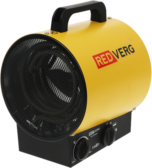 Тепловая пушка электрическая RedVerg RD-EHR3A желтый/черный RD-EHR3A
