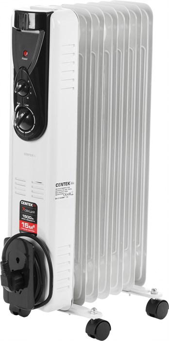 Радиатор масляный Centek CT-6200 1500Вт белый CT-6200
