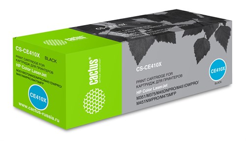 Картридж лазерный Cactus CS-CE410X CE410X черный (4000стр.) для HP CLJ Pro 300/M351/M451/M375/M475 CS-CE410X