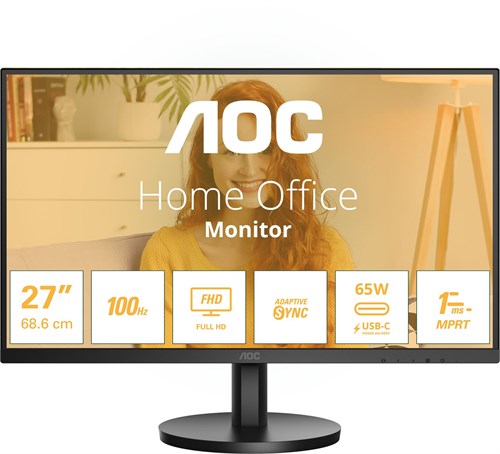 Монитор AOC 27" Basic-Line 27B3CA2 черный IPS LED 1ms 16:9 HDMI M/M матовая 250cd 178гр/178гр 1920x1 27B3CA2