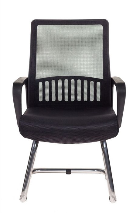 Кресло Бюрократ MC-209 черный TW-01 TW-11 сетка/ткань полозья металл серебристый MC-209/B/TW-11