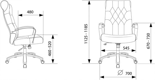 Кресло руководителя Бюрократ T-9928SL Fabric коричневый Italia 6 крестов. металл хром T-9928SL/FABR/BROWN