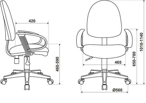 Кресло Бюрократ CH-300 черный 3C11 крестов. пластик CH-300/BLACK