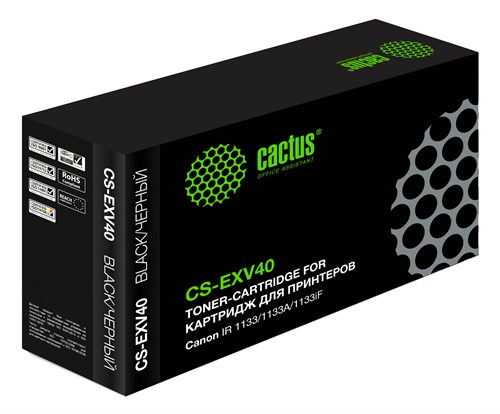 Картридж лазерный Cactus CS-EXV40 C-EXV40 черный (6000стр.) для Canon IR 1133/1133A/1133iF CS-EXV40