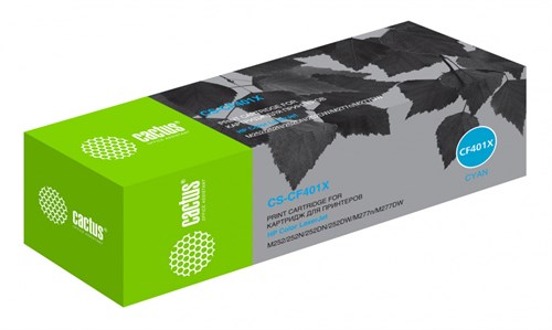 Картридж лазерный Cactus CS-CF401X CF401X голубой (2300стр.) для HP CLJ M252/252N/252DN/252DW/M277n/ CS-CF401X