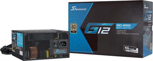 Блок питания Seasonic ATX 850W G12 GC-850 80+ gold (20+4pin) APFC 120mm fan 6xSATA RTL G12 GC-850 SSP-850RT2