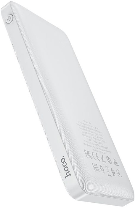Мобильный аккумулятор Hoco J72 Easy travel 10000mAh 2A 2xUSB-A белый (J72 EASY TRAVEL WHITE) J72 EASY TRAVEL WHITE