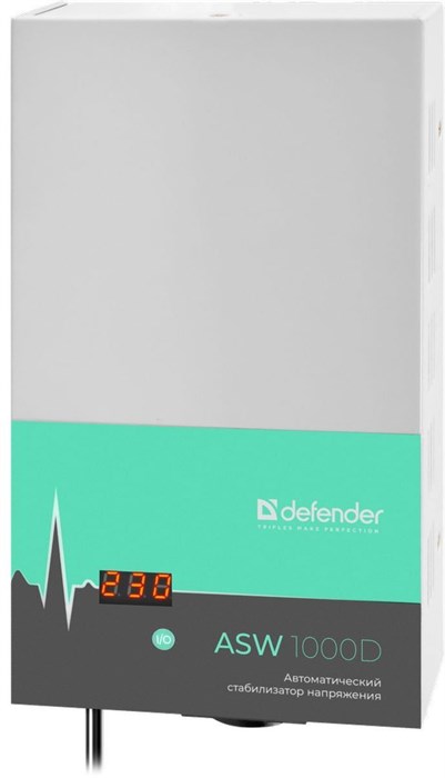 Стабилизатор напряжения Defender ASW 1000D 600Вт 1000ВА белый ASW 1000D