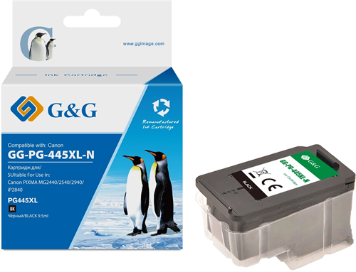 Картридж струйный G&G GG-PG-445XL-N PG-445 черный (15мл) для Canon PIXMA MG3040/2545S/2440/2940/2540 GG-PG-445XL-N
