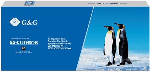 Картридж струйный G&G GG-C13T965140 T9651 черный (10000стр.) (187мл) для Epson WorkForce Pro WF-M529 GG-C13T965140