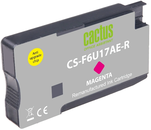 Картридж струйный Cactus CS-F6U17AE-R 953XL пурпурный (24мл) для HP OJ Pro 7740/8210/8218/8710/8715  CS-F6U17AE-R