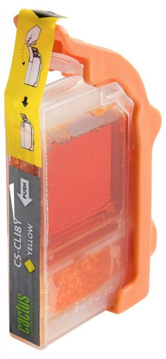 Картридж струйный Cactus CS-CLI8Y CLI-8Y желтый (13.4мл) для Canon Pixma MP470/MP500/MP510/MP520/MP5 CS-CLI8Y