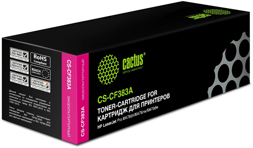 Картридж лазерный Cactus CS-CF383A CF383A пурпурный (2700стр.) для HP LJ Pro M476dn/M476nw/M476dw CS-CF383A