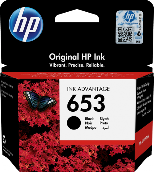 Картридж струйный HP 653 3YM75AE черный печ.гол.в компл. (360стр.) (6мл) для HP DeskJet Plus Ink Adv 3YM75AE