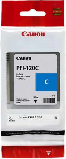 Картридж струйный Canon PFI-120C 2886C001 голубой (130мл) для Canon imagePROGRAF TM-200/205 2886C001