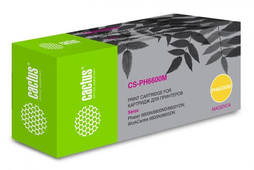 Картридж лазерный Cactus CS-PH6600M CS-PH6600М 106R02234 пурпурный бар.в компл. (6000стр.) для Xerox CS-PH6600М
