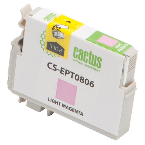 Картридж струйный Cactus CS-EPT0806 T0806 светло-пурпурный (11.4мл) для Epson Stylus Photo P50/PX650 CS-EPT0806