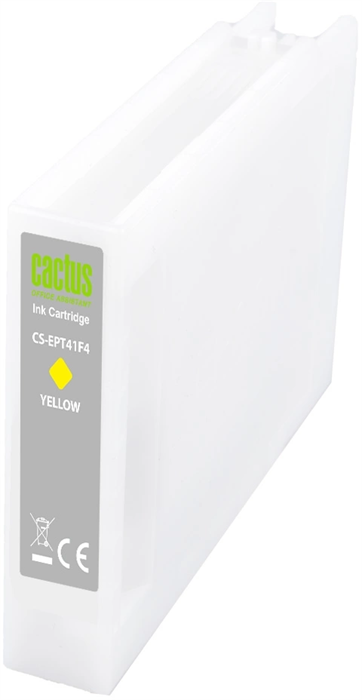Картридж струйный Cactus CS-EPT41F4 T41F4 желт.пигм. (350мл) для Epson SureColor SC-T5400M/SC-T3405/ CS-EPT41F4