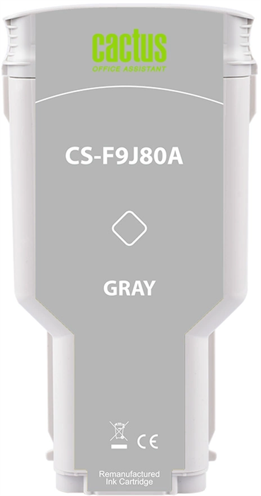 Картридж струйный Cactus CS-P2V72A №730 серый (300мл) для HP Designjet T1600/1700/2600 с чипом CS-P2V72A