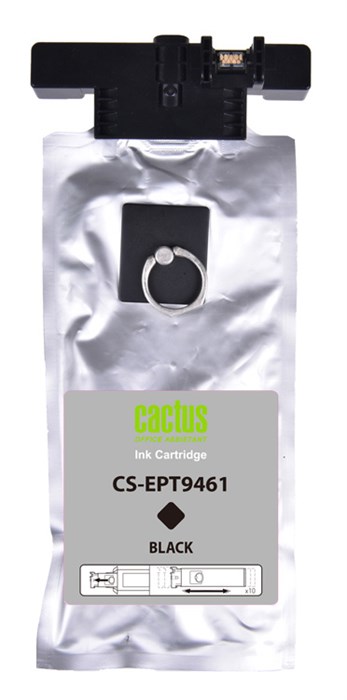 Картридж струйный Cactus CS-EPT9461 T9461 черный пигментный (180мл) для Epson WF-C5290DW/WF-C5790DW  CS-EPT9461