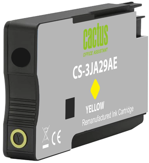 Картридж струйный Cactus CS-3JA29AE 963XL желт.пигм. (25.8мл) для HP OfficeJet Pro 9010/9010e/9012/9 CS-3JA29AE