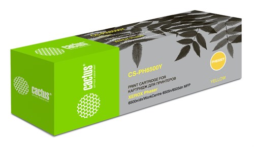 Картридж лазерный Cactus CS-PH6500Y 106R01603 желтый (2500стр.) для Xerox Phaser 6500/WorkCentre 650 CS-PH6500Y
