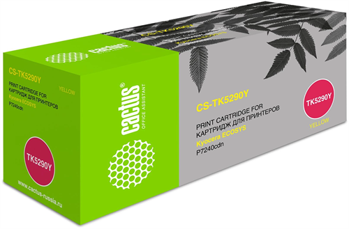 Картридж лазерный Cactus CS-TK5290Y TK-5290Y желтый (13000стр.) для Kyocera Ecosys P7240cdn CS-TK5290Y