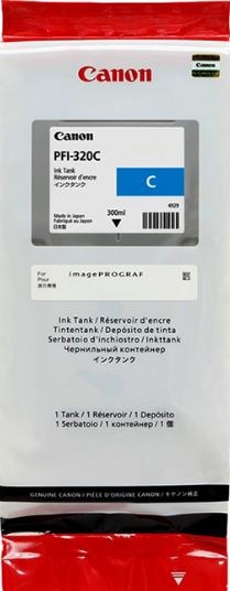 Картридж струйный Canon PFI-320C 2891C001 голубой (300мл) для Canon imagePROGRAF TM-200/205/300/350/ 2891C001