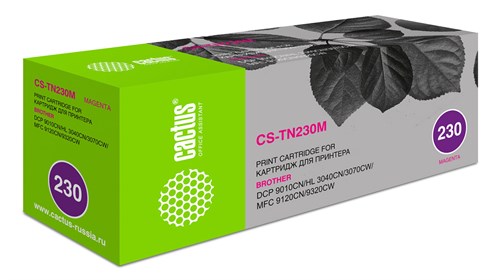Картридж лазерный Cactus CS-TN230M TN-230M пурпурный (1400стр.) для Brother HL-3040/3070/DCP-9010/MF CS-TN230M