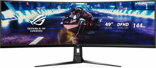Монитор Asus 49" ROG Strix XG49VQ черный VA LED 32:9 HDMI M/M матовая HAS Piv 450cd 3840x1080 144Hz  90LM04H0-B01170