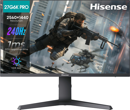 Монитор Hisense 27" 27G6K-PRO черный IPS LED 1ms 16:9 HDMI матовая 1000:1 320cd 89гр/89гр 2560x1440  27G6K-PRO