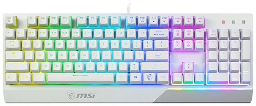 Клавиатура MSI GK30 белый USB Multimedia for gamer LED (подставка для запястий) (S11-04RU304-CLA) ка S11-04RU304-CLA