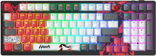 Клавиатура A4Tech WS98 Naraka механическая серый/красный USB беспроводная BT/Radio for gamer LED (WS WS98